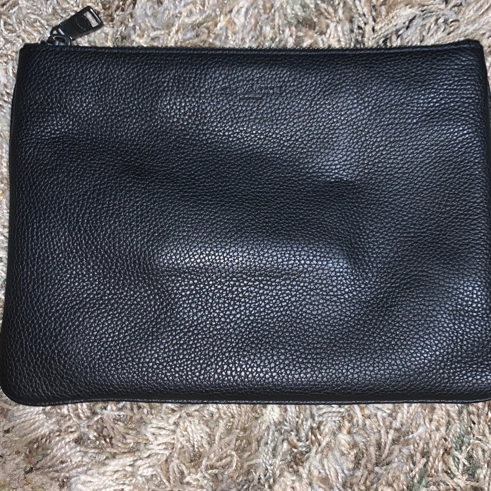 Coach Black Leather Multifunction Pouch